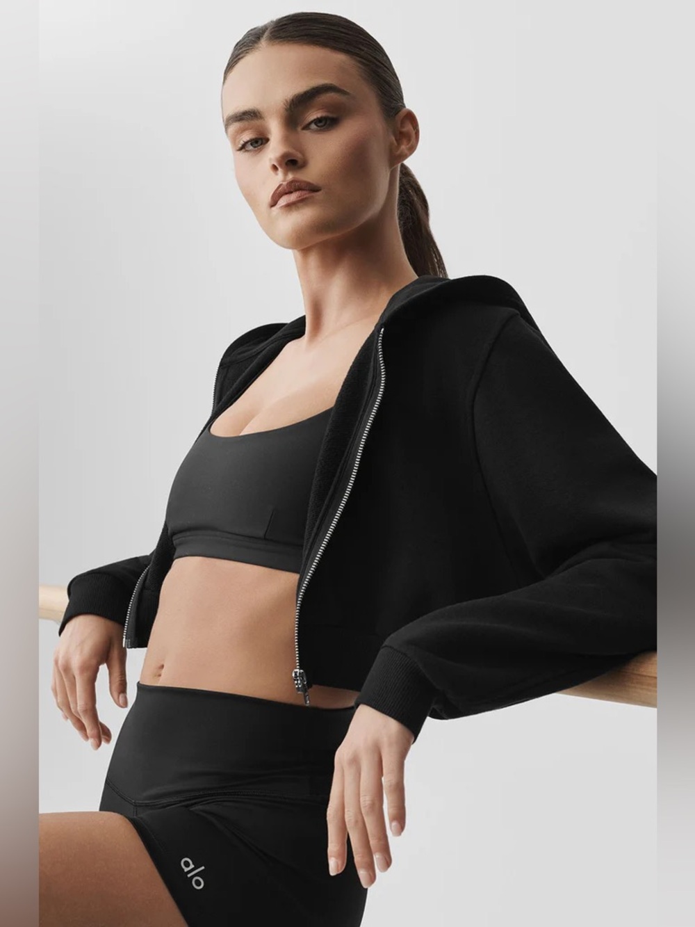 Alo Yoga Sweet Escape Zip Up Hoodie View 3